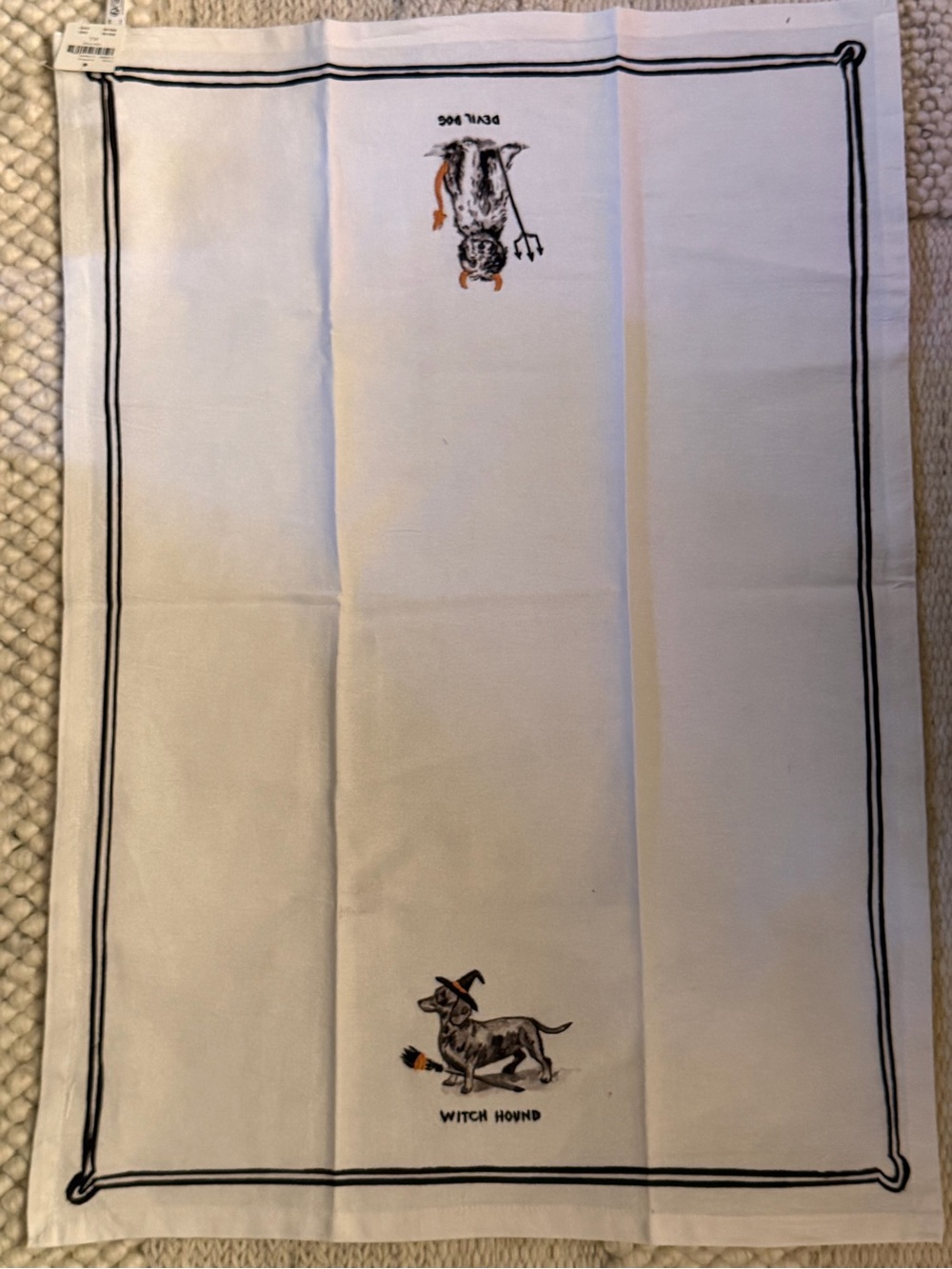 Witch Hound/Devil Dog Dish Towel by Molly Hatch for Anthropologie